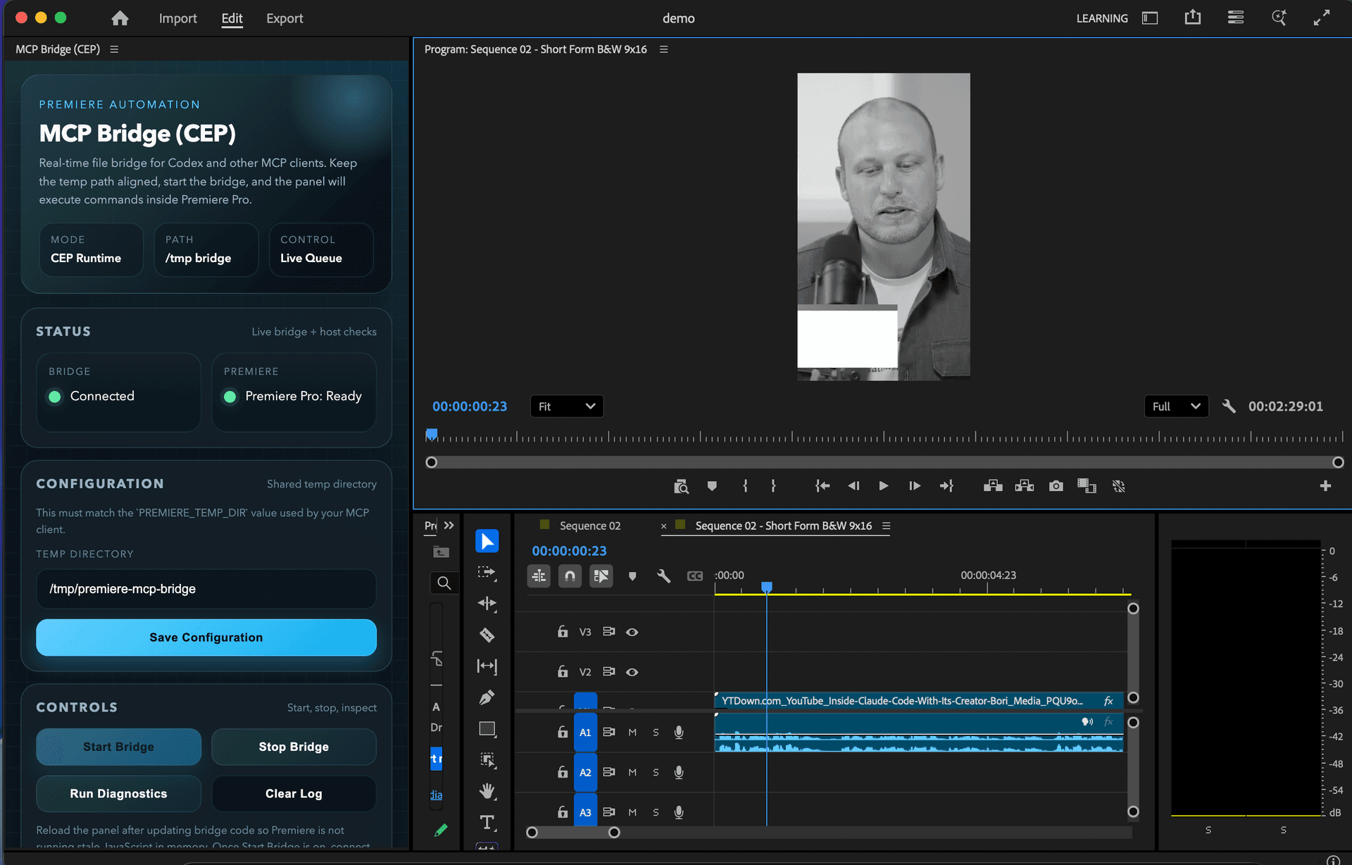Adobe Premiere Pro MCP demo